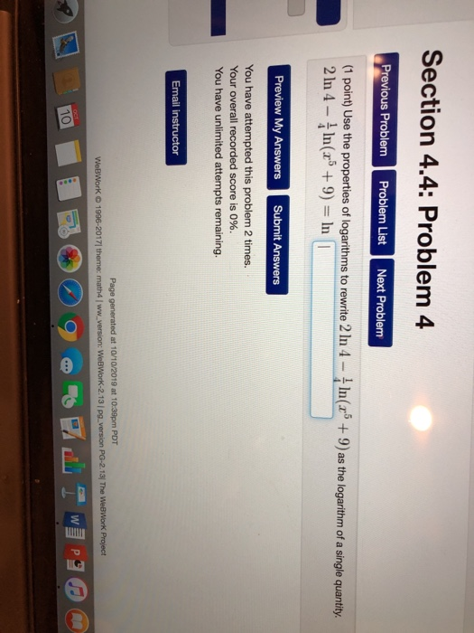 Solved Section 4.4: Problem 4 Previous Problem Problem List | Chegg.com