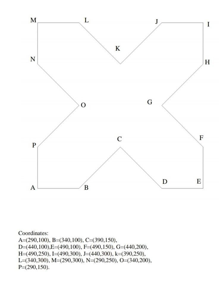 Solved Draw This Please On Autocad Using This Coordinate Chegg Com