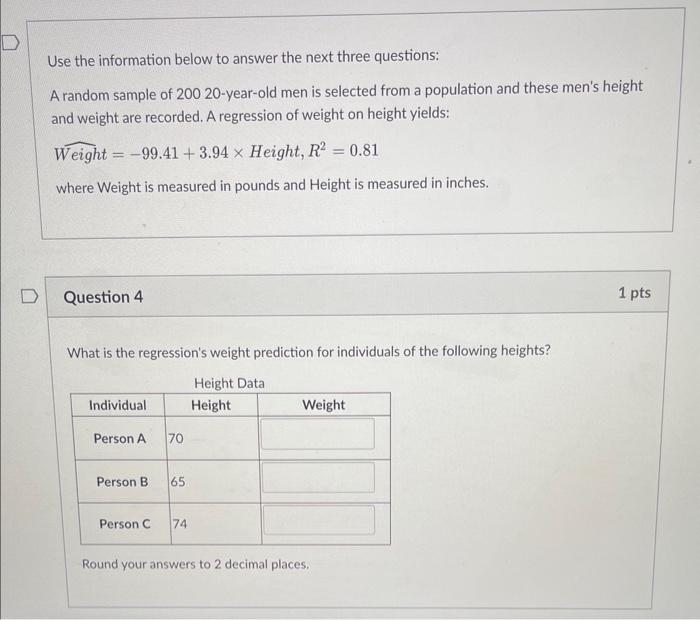 Solved Use the information below to answer the next three | Chegg.com