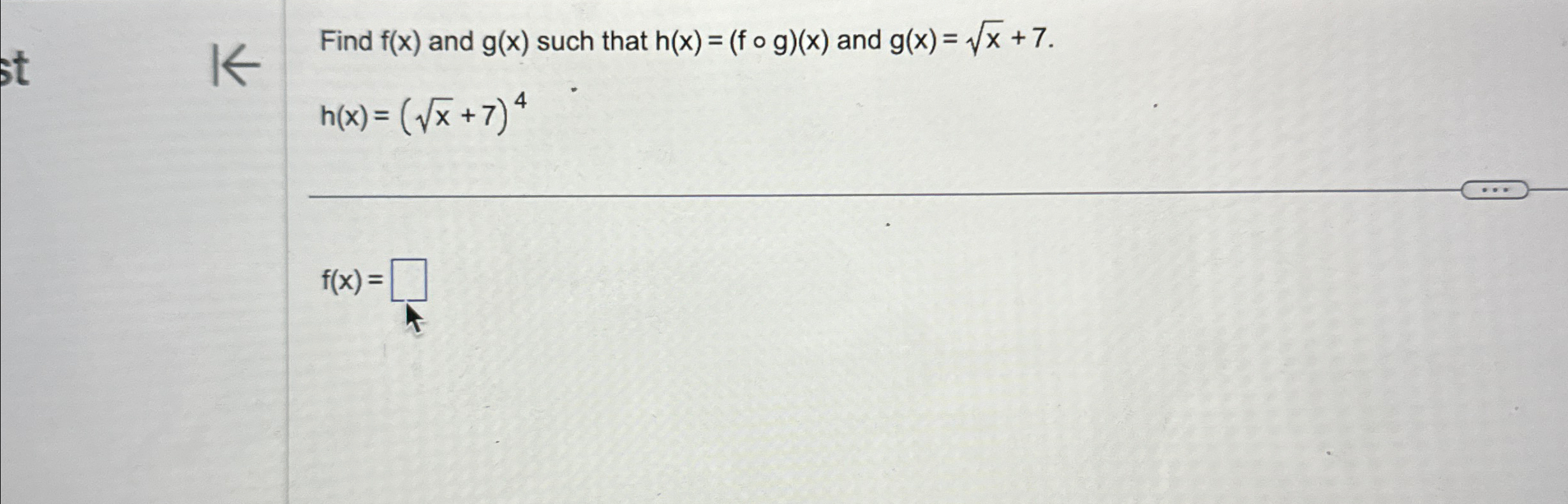 Solved Find F X ﻿and G X ﻿such That H X F G X ﻿and