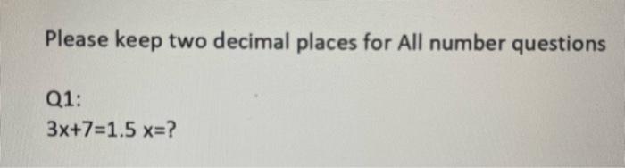 Solved Please keep two decimal places for All number | Chegg.com