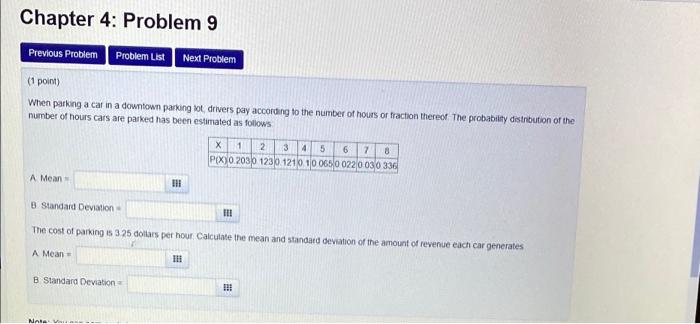 Solved Chapter 4: Problem 9 Previous Problem Problem List | Chegg.com