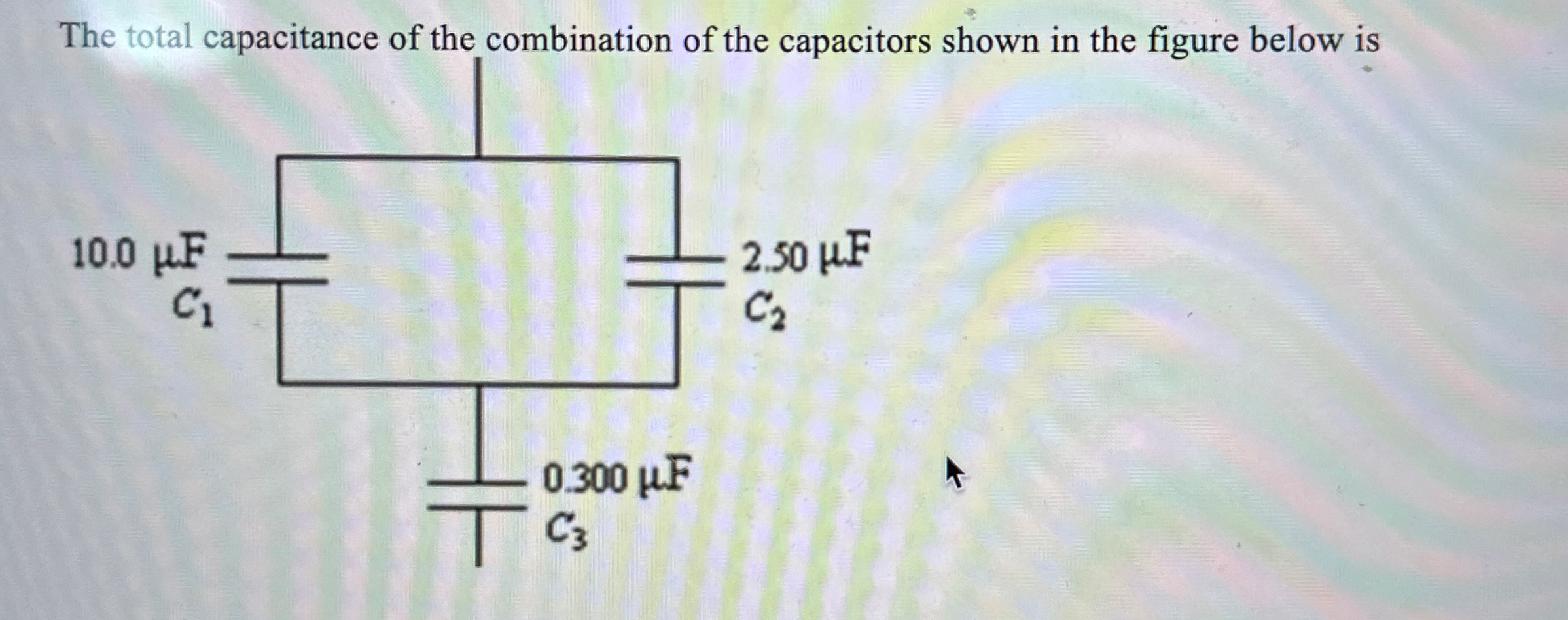 Solved The total capacitance of the combination of the | Chegg.com