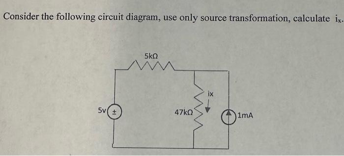 Solved Consider the following circuit diagram, use only | Chegg.com