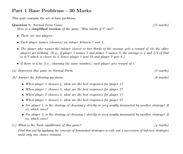 Solved Part 1 ﻿Base Problems - 30 ﻿MarksThis part contains | Chegg.com