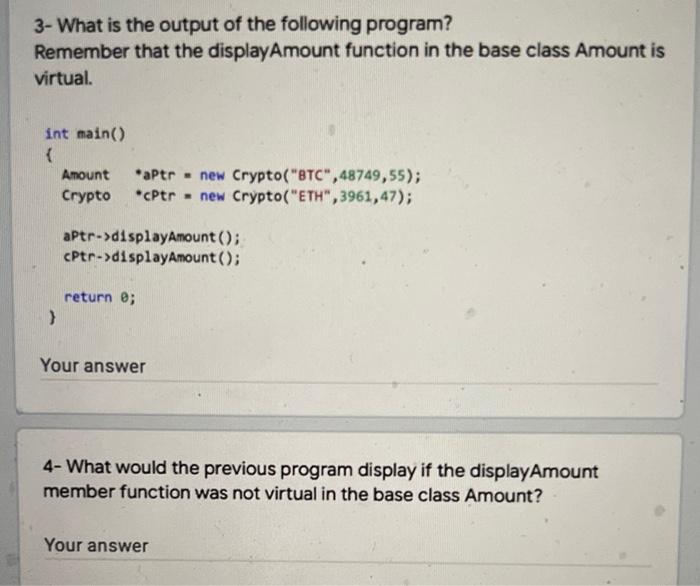3- What is the output of the following program? | Chegg.com