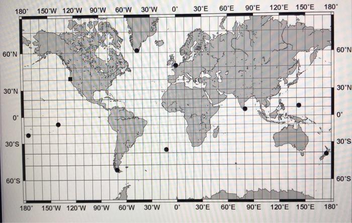 Solved 6 Find The Latitude And Longitude To The Nearest 5 Chegg Com