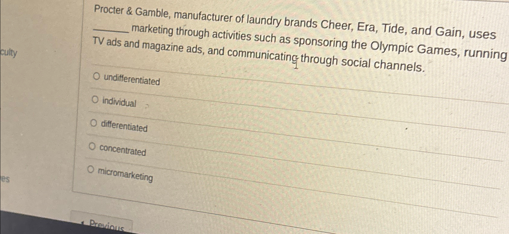 Solved Procter &amp; Gamble, manufacturer of laundry brands | Chegg.com