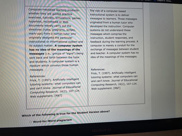 Solved Chapter Computermediated learning products