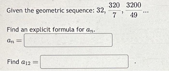 Solved Given the geometric sequence: 26,1152,121104,⋯ Find | Chegg.com
