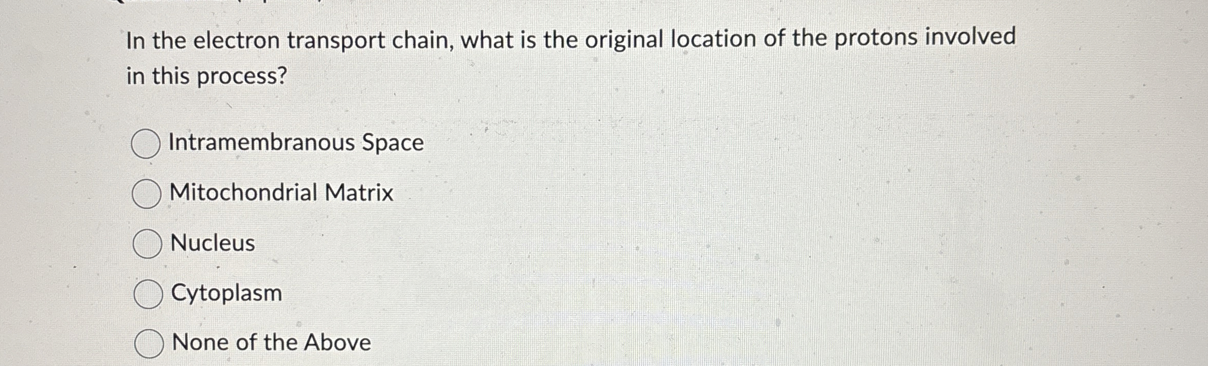 Solved In the electron transport chain, what is the original | Chegg.com