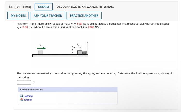 Solved 13 1 Points] Details Oscolphys2016 7 4 Wa 028