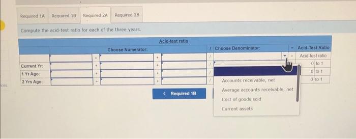 Solved (1-a) Compute the current ratio for each of the three | Chegg.com