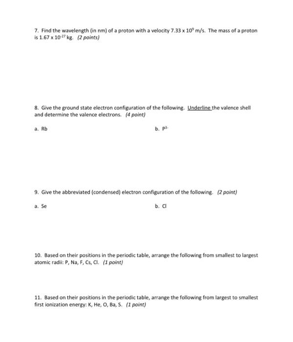 Solved Chapter 6: Electronic Structure And Periodic | Chegg.com