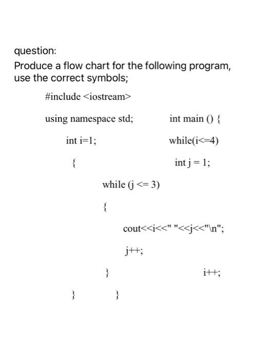Solved question: Produce a flow chart for the following | Chegg.com