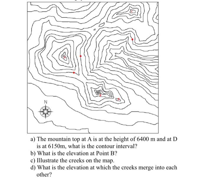Solved a) The mountain top at A is at the height of 6400 m | Chegg.com