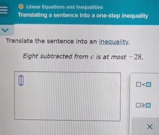 Solved Linear Equations And InequalitiesTranslating A | Chegg.com