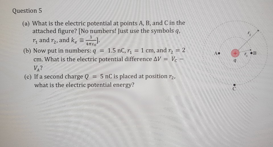 Solved Question 5 1 T2, -). 4πεο (a) What is the electric | Chegg.com