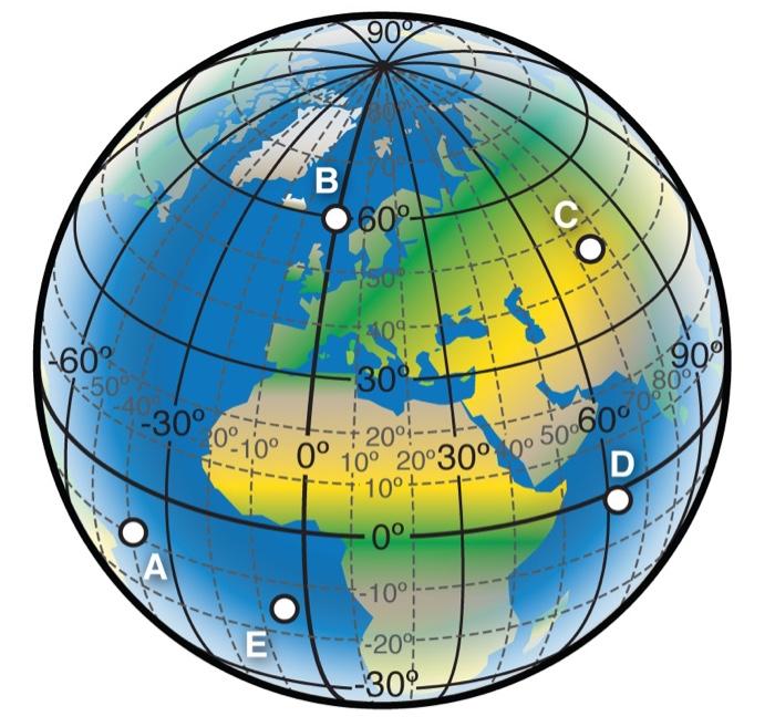 Solved What Are The Latitude And Logitude Of These 