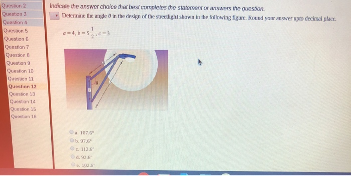 Solved Indicate the answer choice that best completes the | Chegg.com