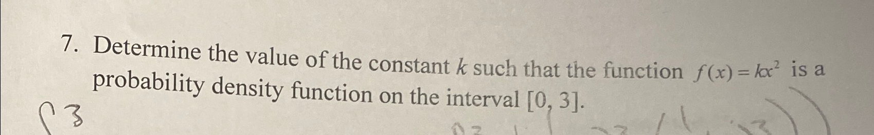 Solved Determine the value of the constant k ﻿such that the | Chegg.com