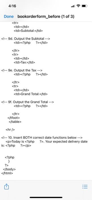 4:15 Chrome Done bookorderform_before (1 of 3) | Chegg.com