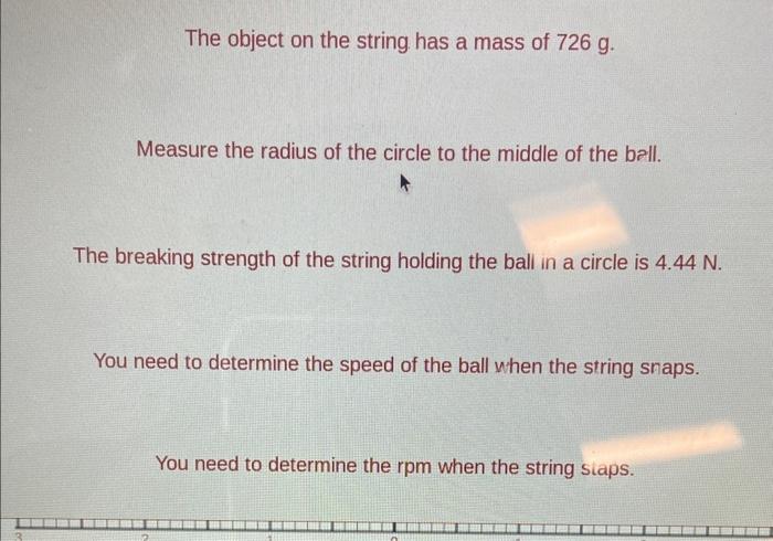 Solved What is the rate of the rotation (rpm) and the speed | Chegg.com