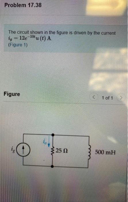 Solved Problem 17.38 The circuit shown in the figure is | Chegg.com