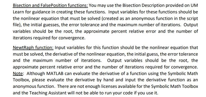 Please Send MATLAB Code for False Position Method and | Chegg.com