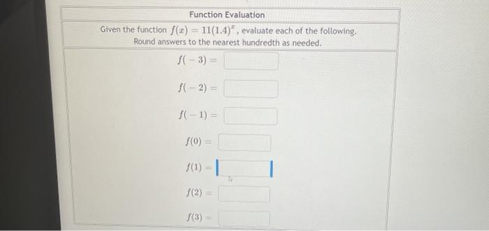 Solved Function Evaluation Given the function f(x) = | Chegg.com