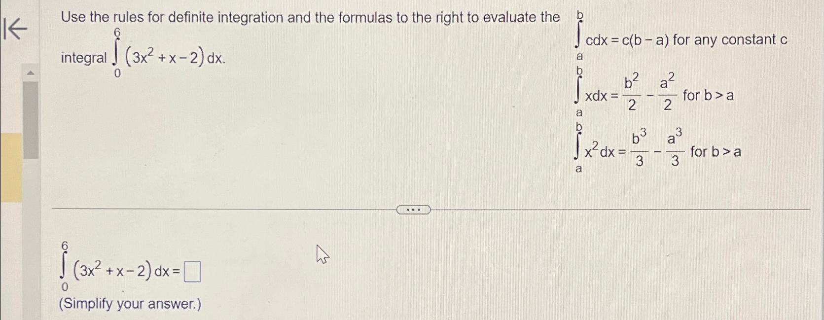 Solved Use the rules for definite integration and the | Chegg.com