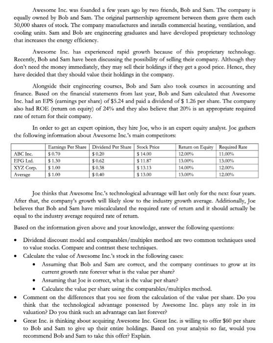 Topic: • Individual Assignment Case Study General | Chegg.com