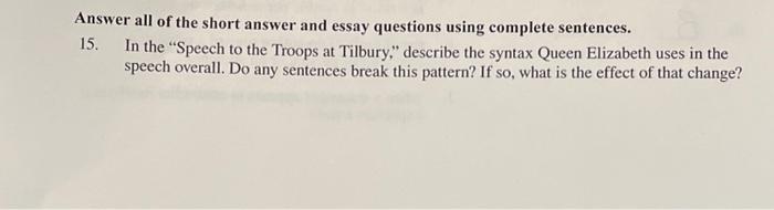 what is essay short answer