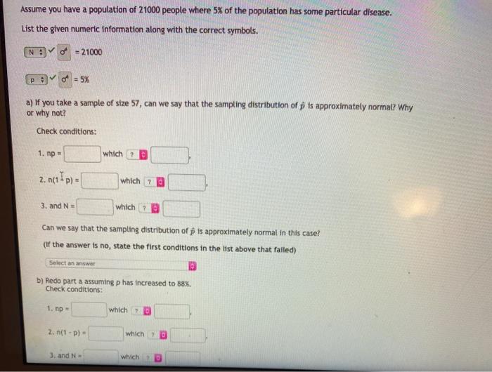 Assume You Have A Population Of 21000 People Where 5 Chegg