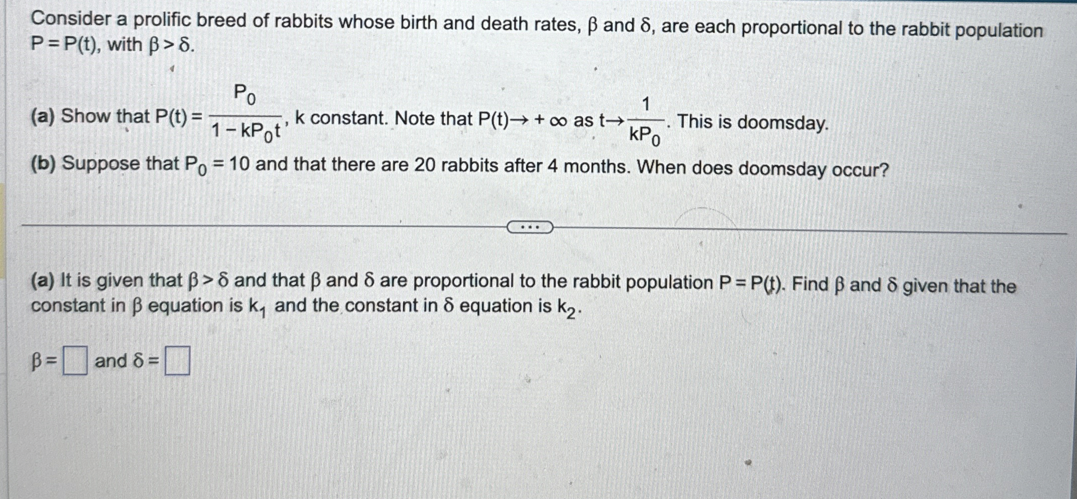 Solved (a) ﻿It is given that β>δ ﻿and that β ﻿and δ ﻿are | Chegg.com