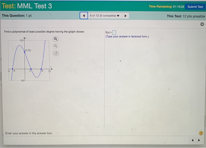 Solved Test MML Test 3 Timo Remaining 011826 Submit Test