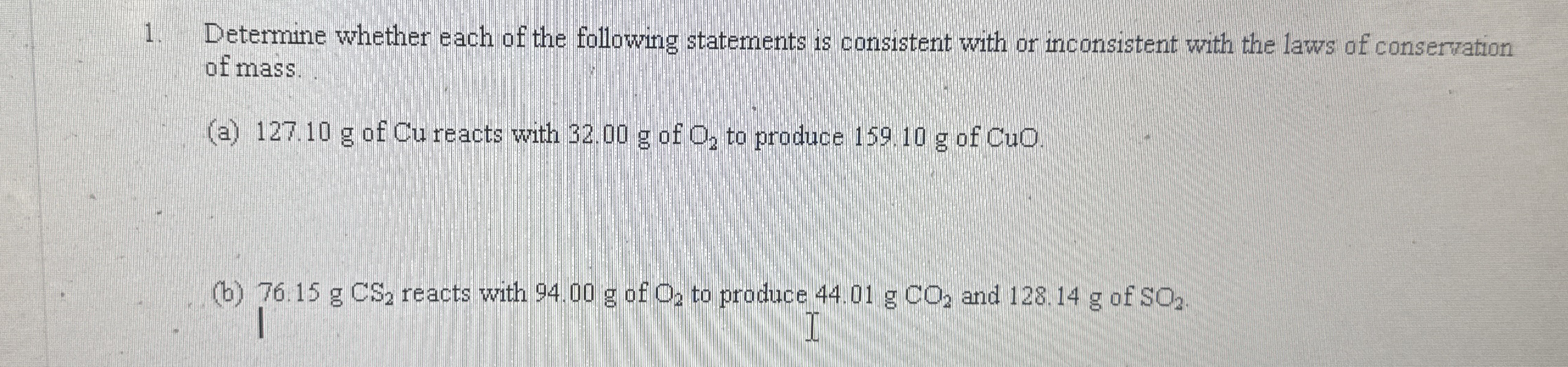 Solved Determine whether each of the following statements is | Chegg.com