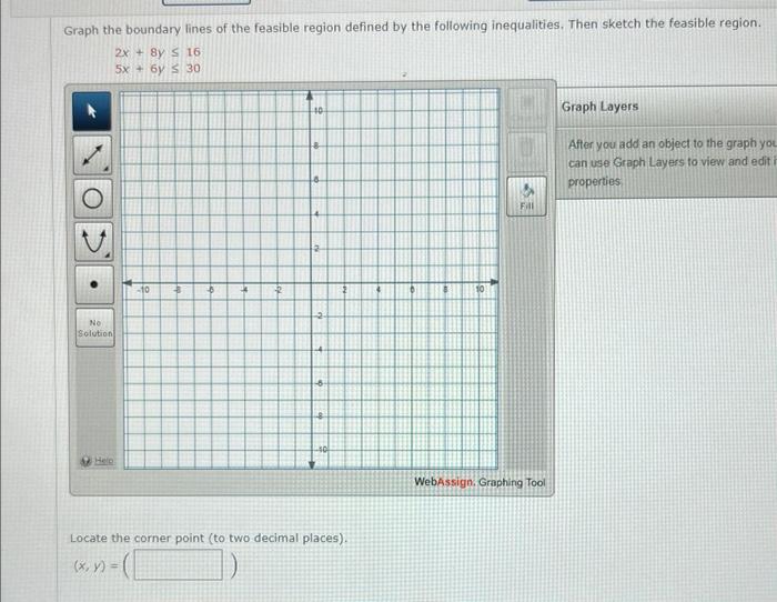 Solved Graph the boundary lines of the feasible region | Chegg.com