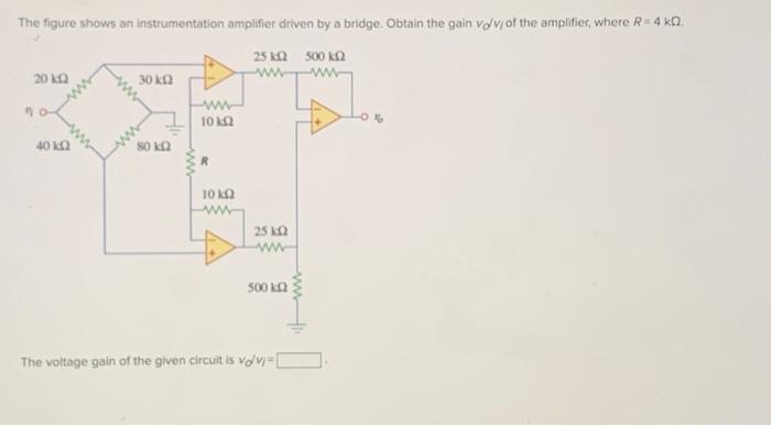 Solved The Figure Shows An Instrumentation Amplifier Driven | Chegg.com