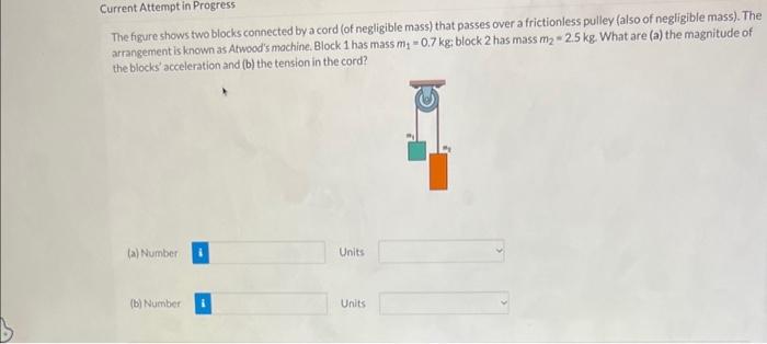 Solved The figure shows two blocks connected by a cord (of | Chegg.com