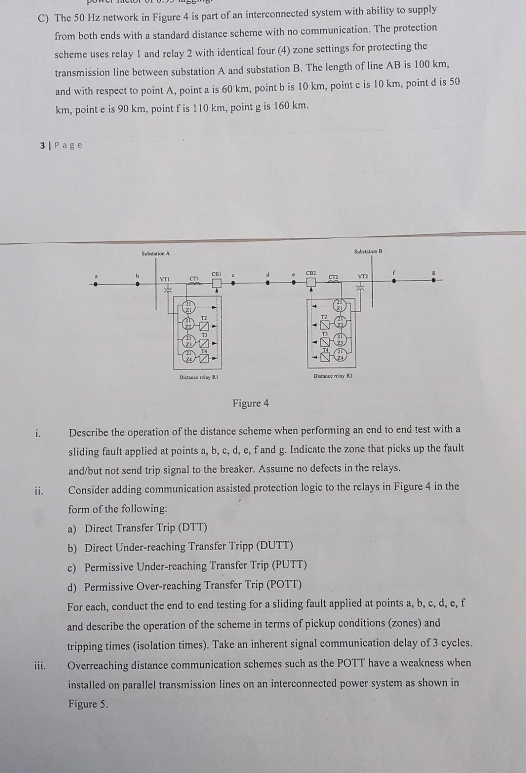 Solved C) The 50 Hz network in Figure 4 is part of an | Chegg.com
