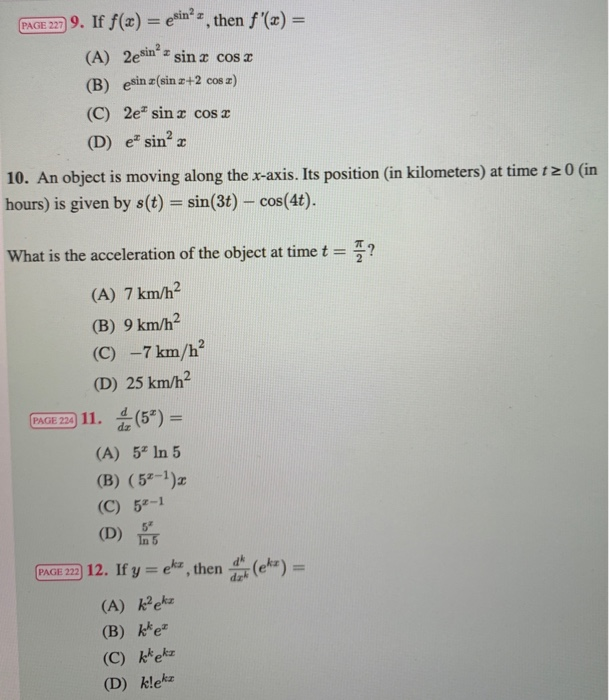 Solved AP Practice Problems PAGE 220 1. If f x Chegg