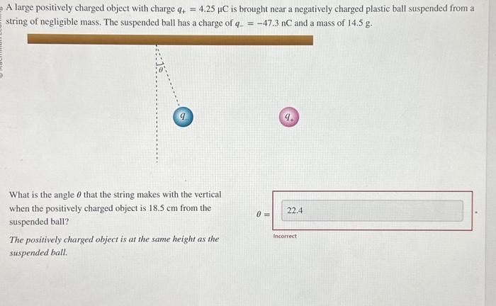 Solved A Large Positively Charged Object With Charge | Chegg.com