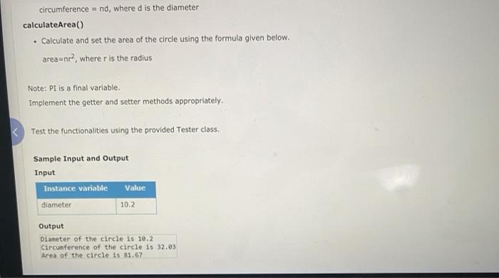 Solved implement the following class based on the class | Chegg.com