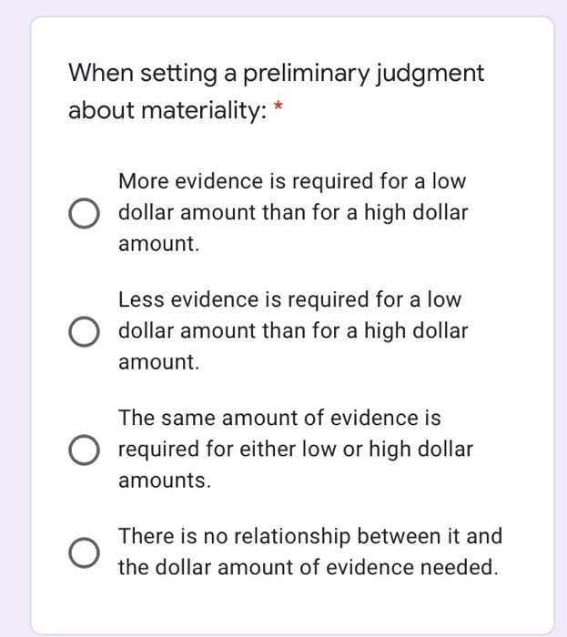 Solved When Setting A Preliminary Judgment About Chegg