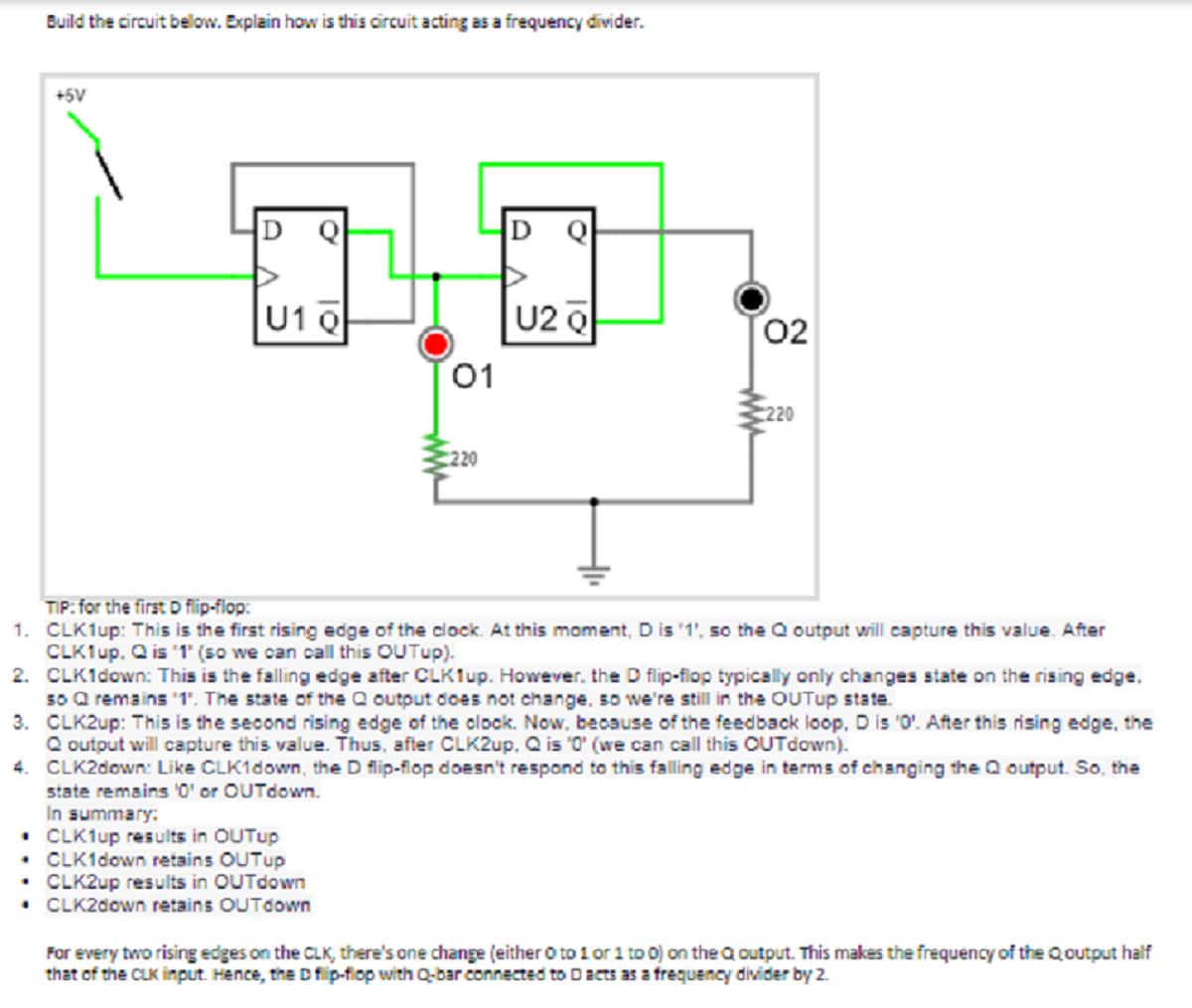 Build the circuit below. Explain the function of the | Chegg.com