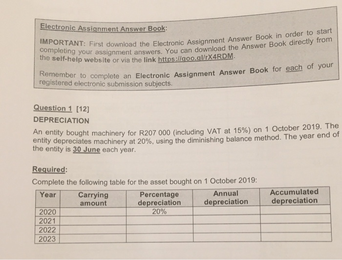 electronic assignment answer book