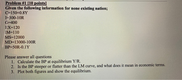 Solved Problem #1 (10 points) Given the following | Chegg.com