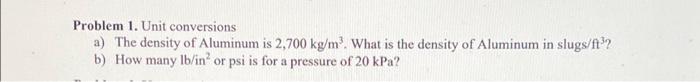 solved-problem-1-unit-conversions-a-the-density-of-chegg