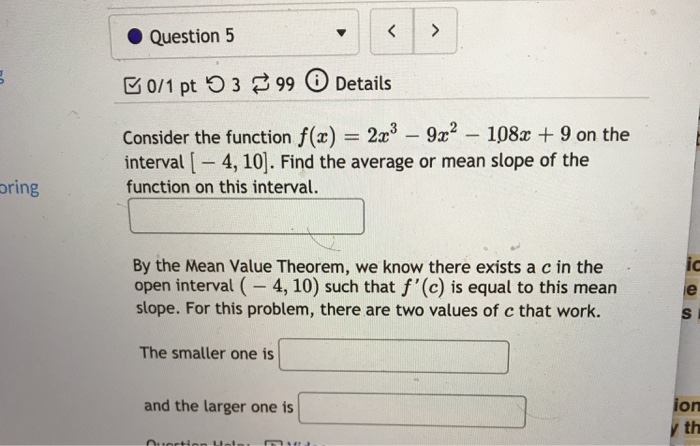 Solved Question 1 B0/1 pt 53 293 Details Consider the | Chegg.com